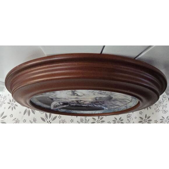 Vintage 1995 Bradford Exchange Mystic Spirit “Arctic Nights” Wolf Plate Framed - Picture 14 of 16